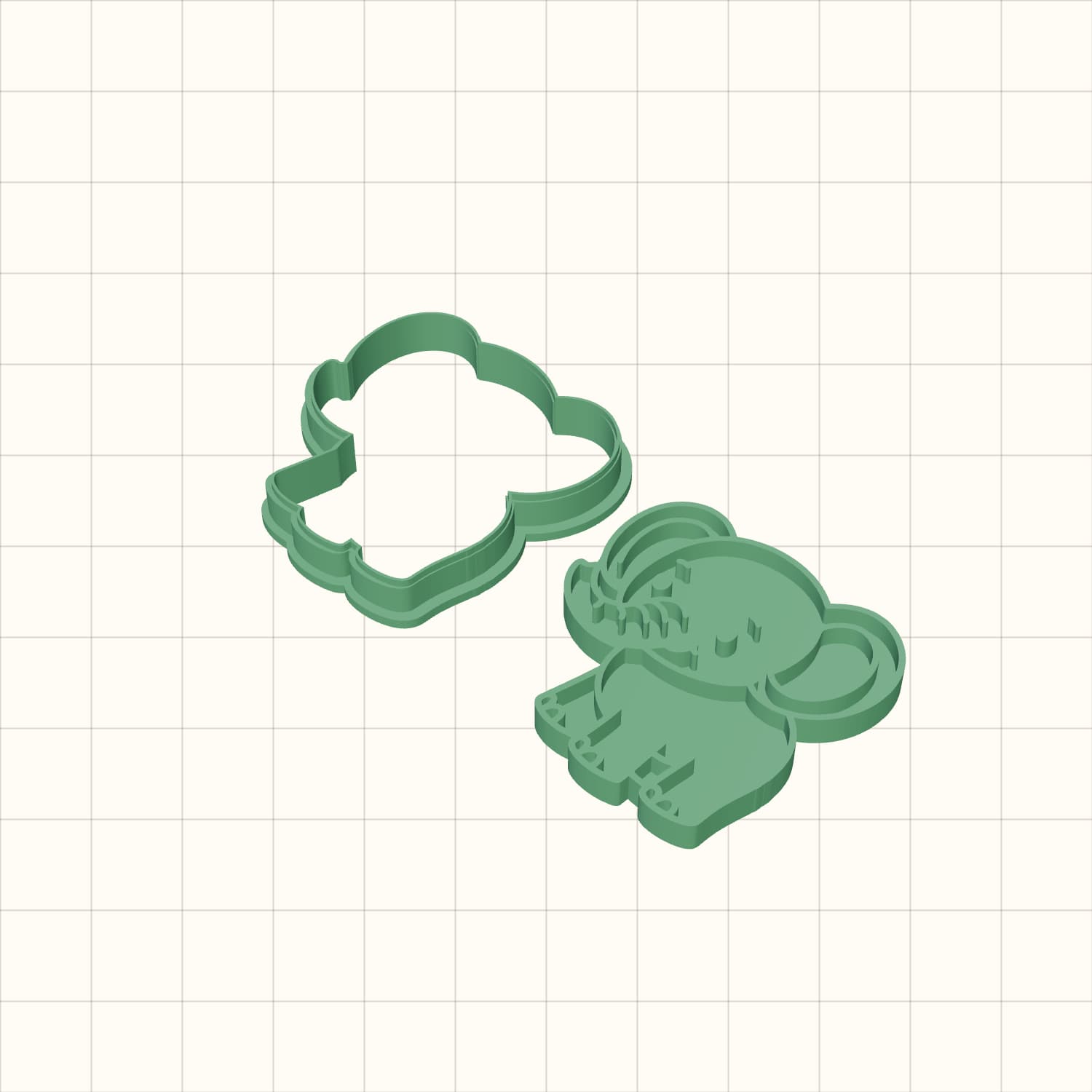 Cute Elephant Cookie Cutter STL Cute Elephant Cookie Cutter STL