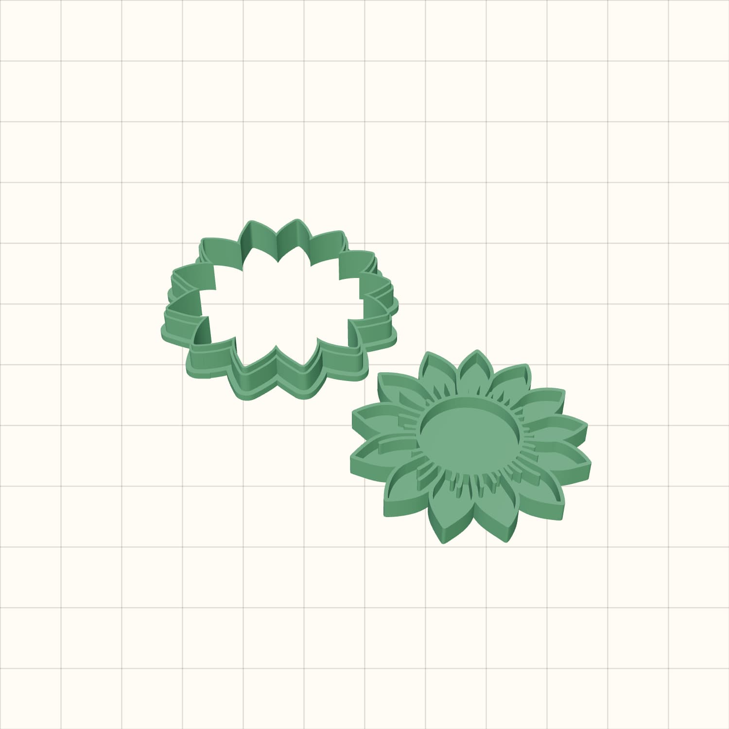 Sunflower Cookie Cutter STL Sunflower Cookie Cutter STL