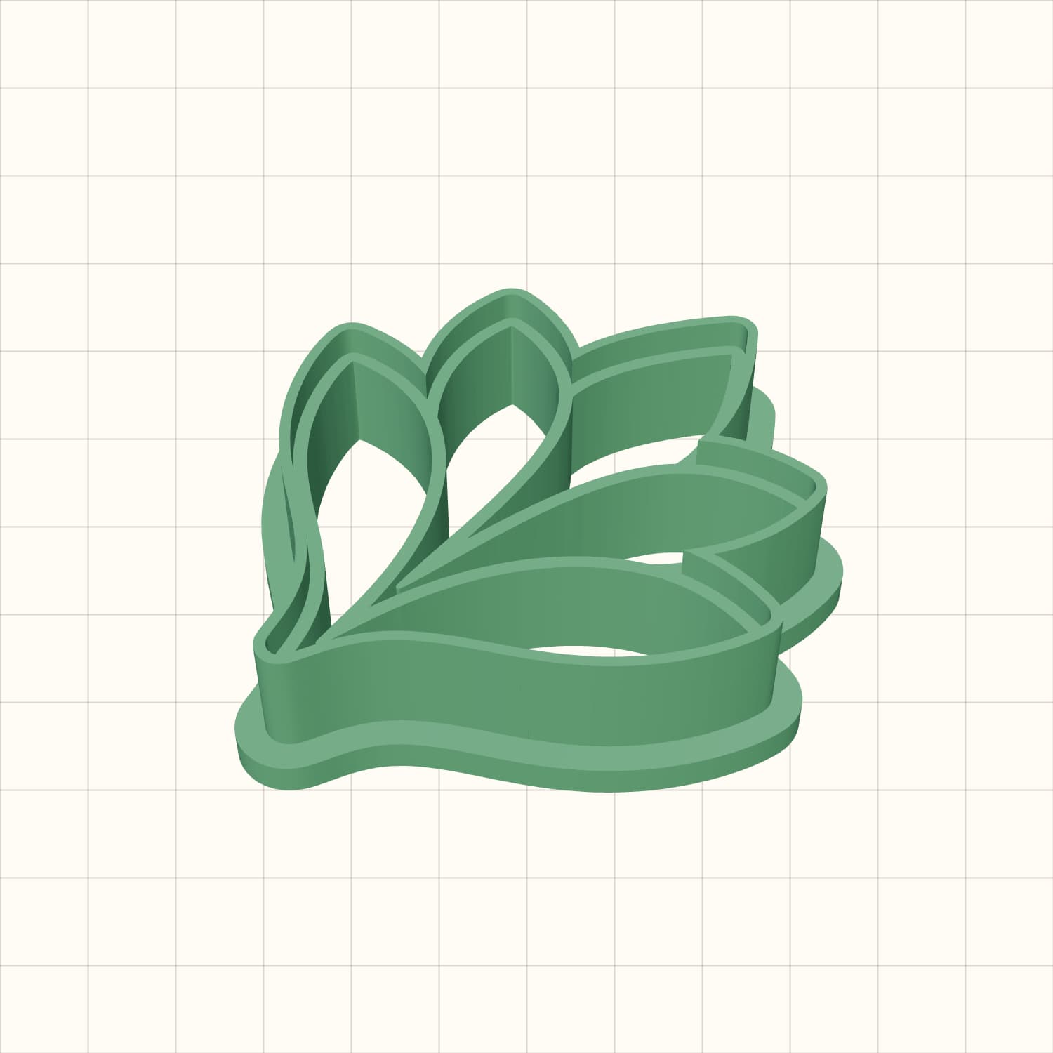 Five Leaf Botanical Polymer Clay Cutter STL Five Leaf Botanical Polymer Clay Cutter STL