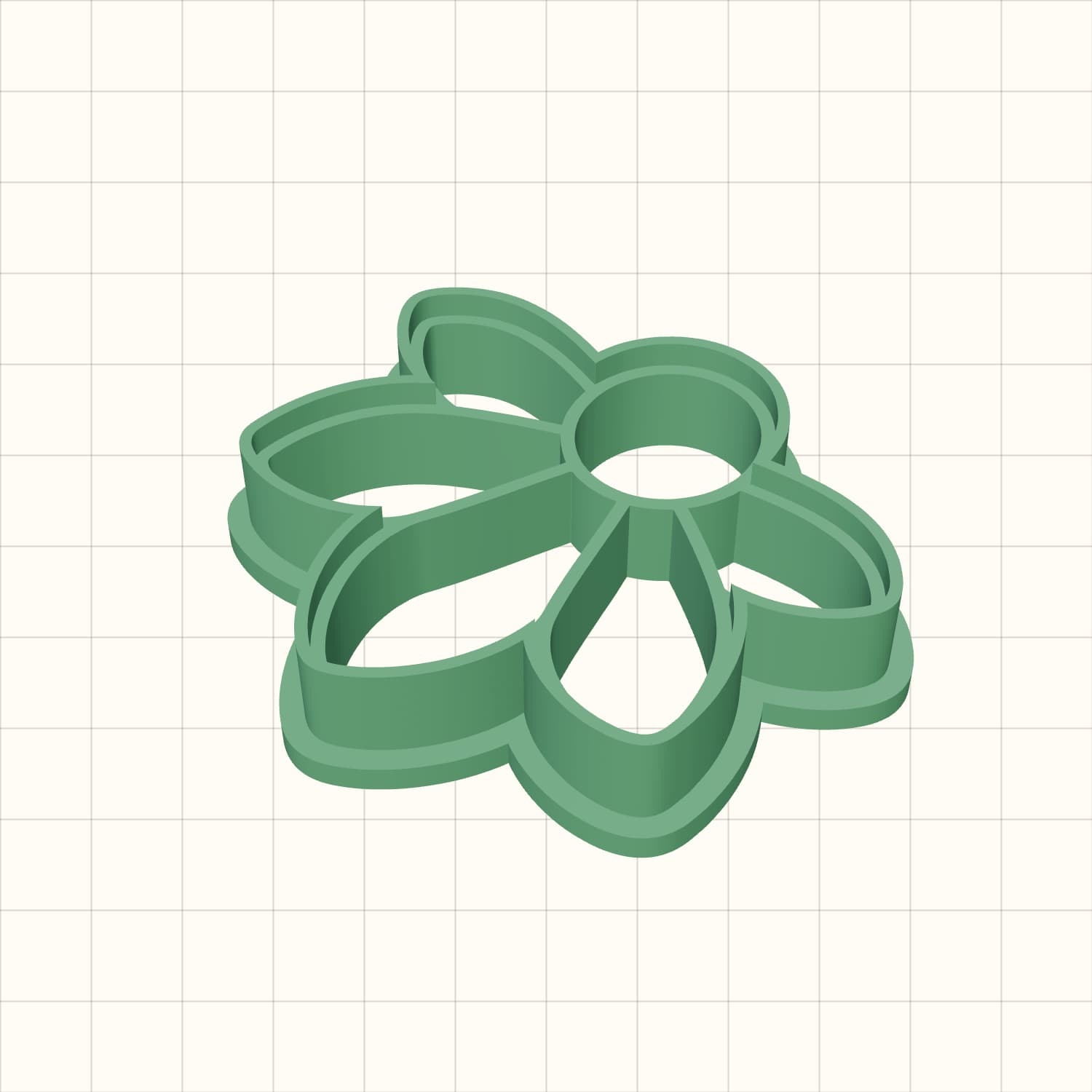 Five Petal Flower Polymer Clay Cutter STL Five Petal Flower Polymer Clay Cutter STL