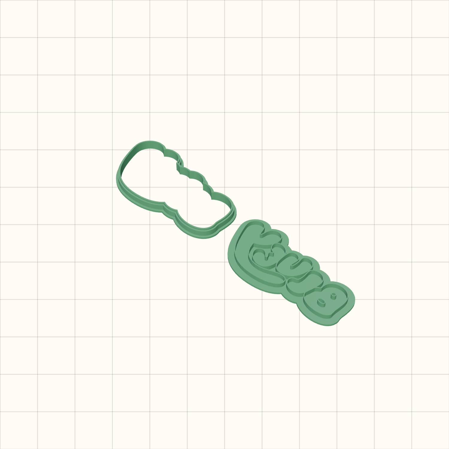Love Caterpillar Cookie Cutter STL Love Caterpillar Cookie Cutter STL