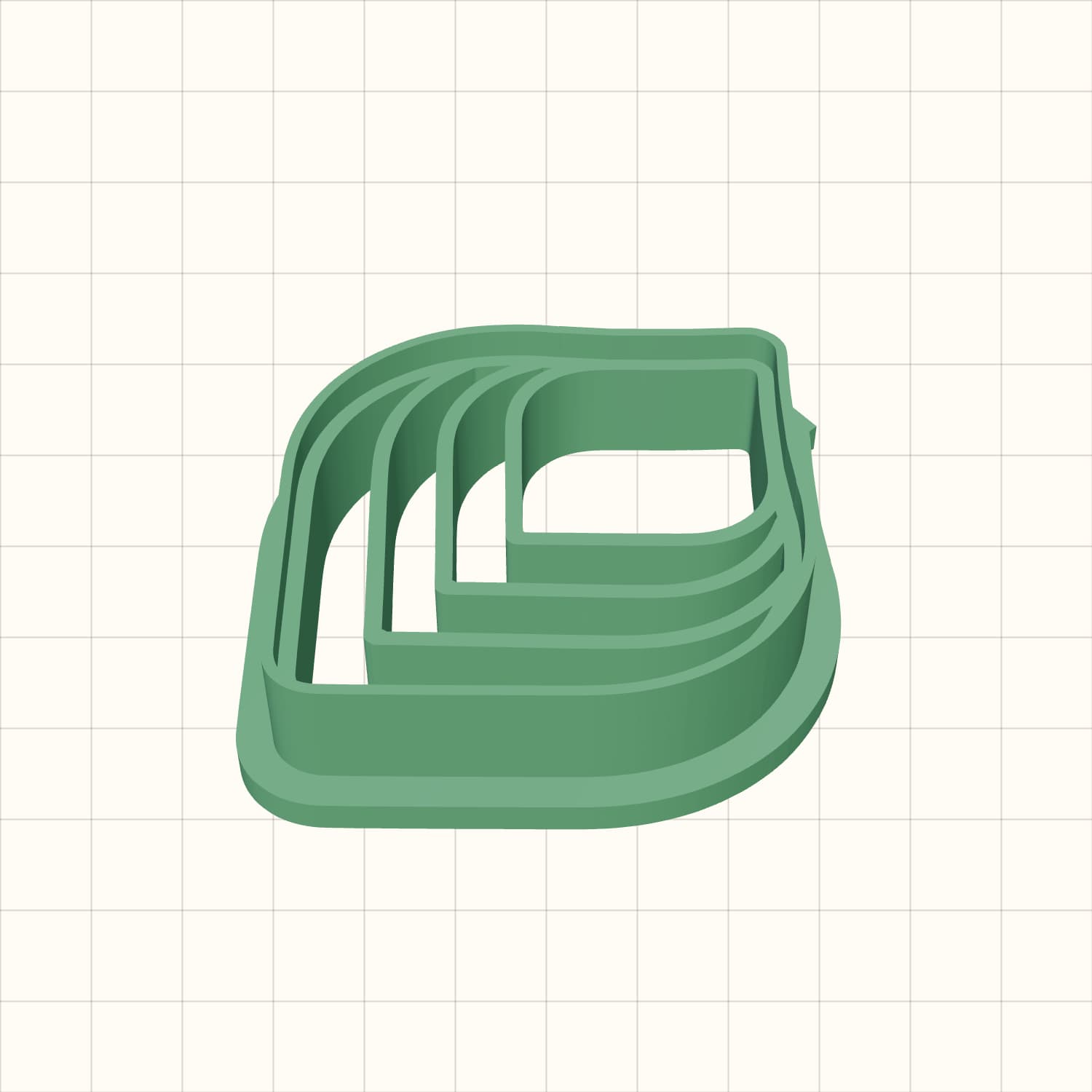 Layered Leaf Polymer Clay Cutter STL Layered Leaf Polymer Clay Cutter STL