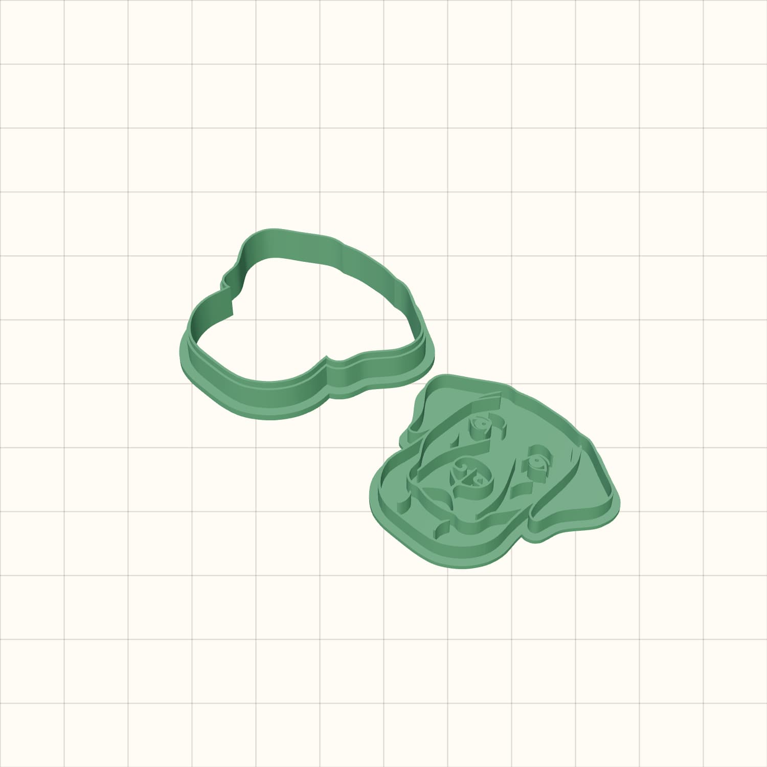 Sad Dog Face Cookie Cutter STL Sad Dog Face Cookie Cutter STL