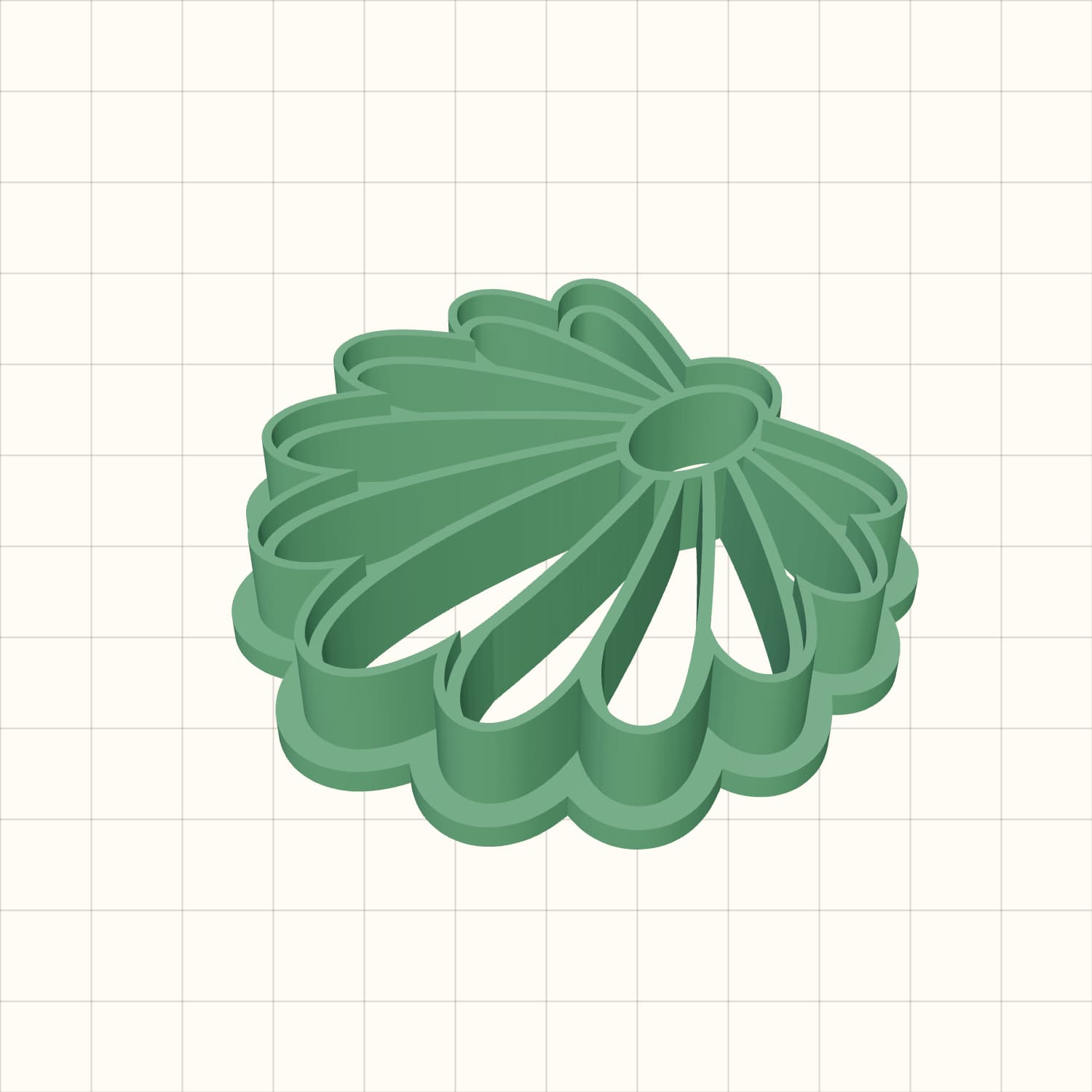 Radiating Petal Flower Polymer Clay Cutter STL Radiating Petal Flower Polymer Clay Cutter STL