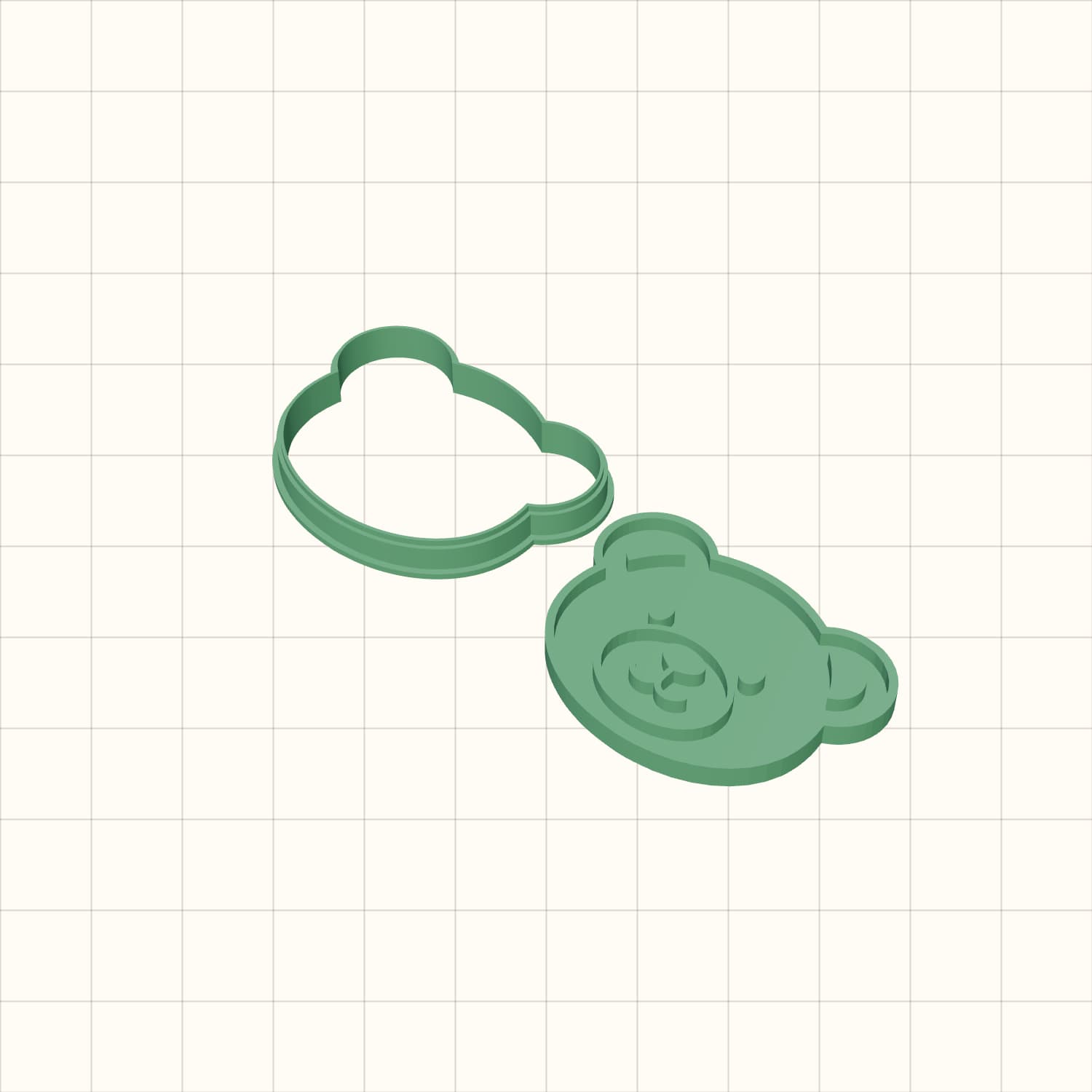 Cute Teddy Bear Face Cookie Cutter STL Cute Teddy Bear Face Cookie Cutter STL