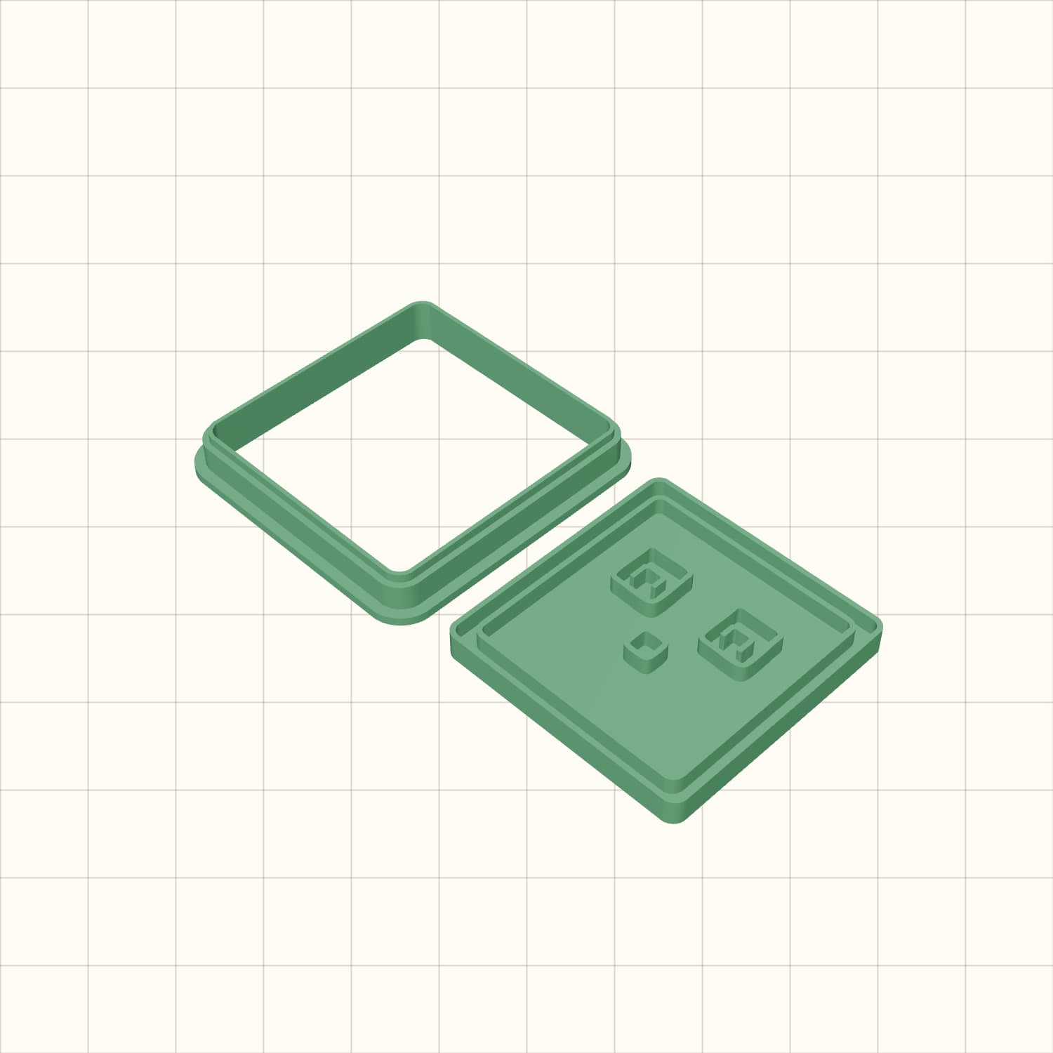 Square Robot Face Cookie Cutter STL Square Robot Face Cookie Cutter STL
