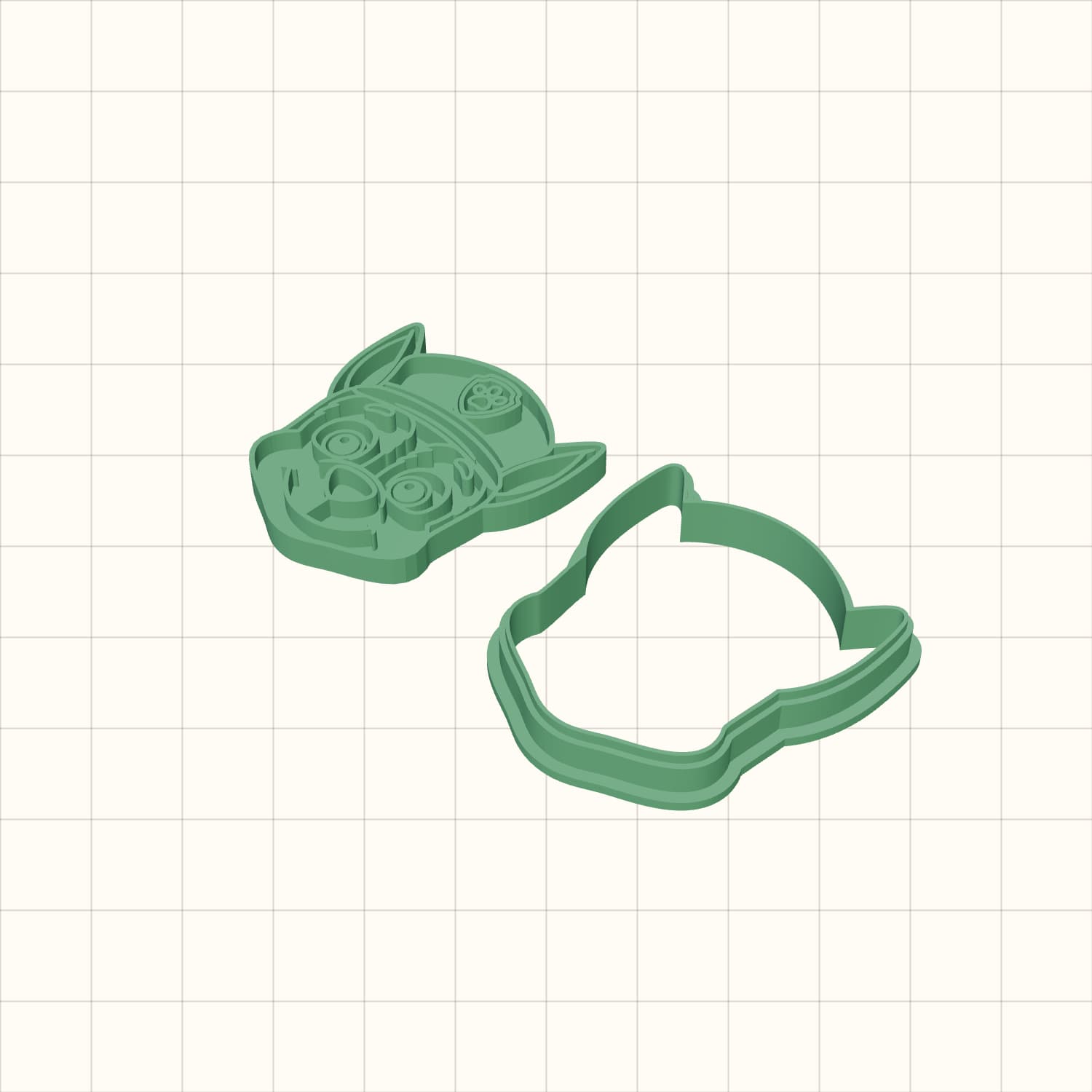 Police Dog Face Cookie Cutter STL Police Dog Face Cookie Cutter STL