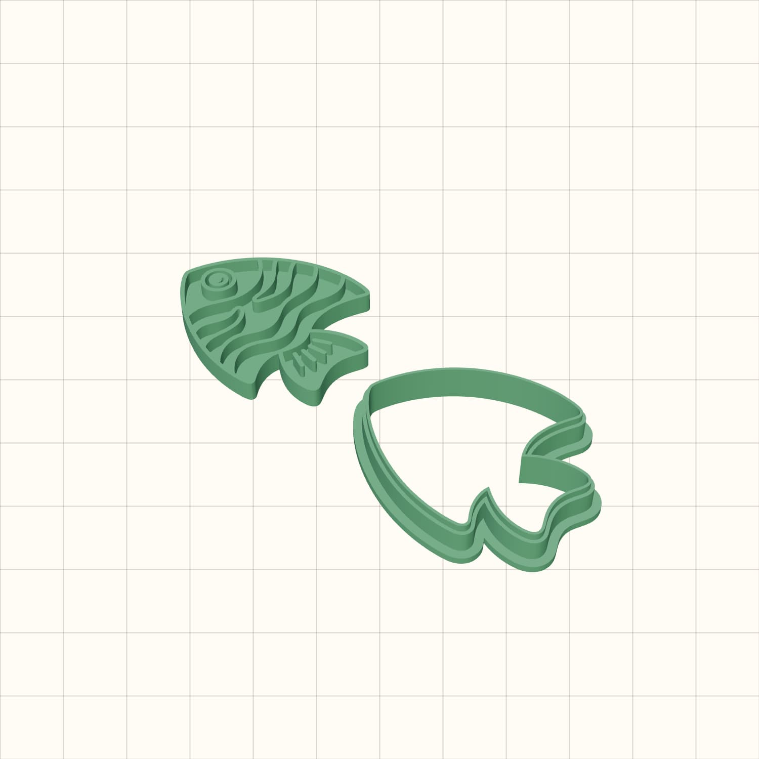 Ornamental Fish Cookie Cutter STL Ornamental Fish Cookie Cutter STL
